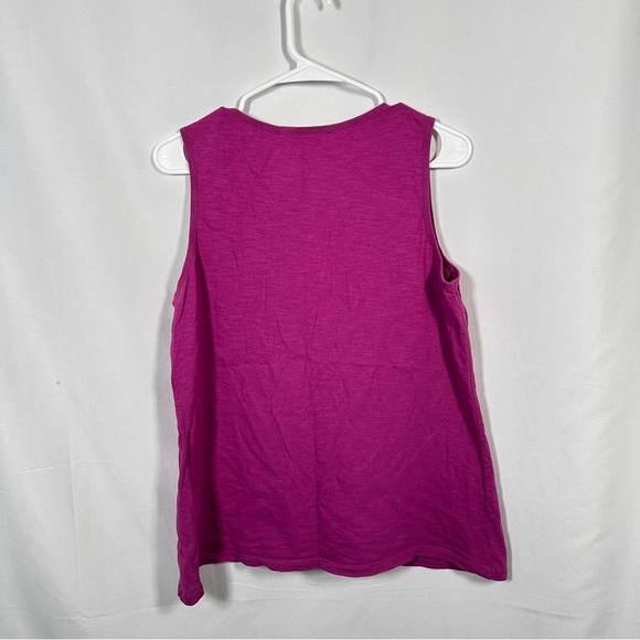 🌺 Peruvian Connection Cotton Tank — Magenta/Fuchsia (L) — V-Scoop Neck - Picture 11 of 11